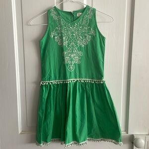 Green Embroidered dress Sz8/10